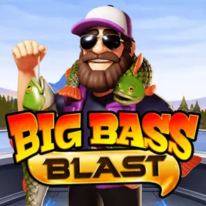 Spelikon för Big Bass Blast från Pragmatic Play, en fiskeslot där fiskaren får dynamit och elektriska wilds