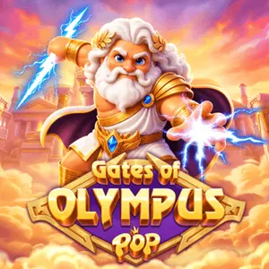 Spelikon för Gates of Olympus POP från Pragmatic Play, en mindre Zeus-slot på ett stående rutnät om tre gånger fem