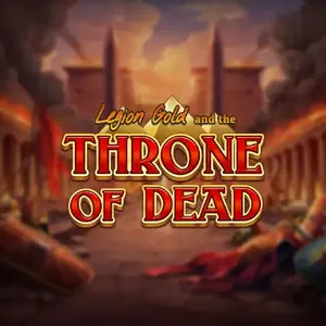 Spelikon för Legion Gold and the Throne of Dead från Play'n GO, romerska legionärer och guldmynt i ett brinnande Luxor