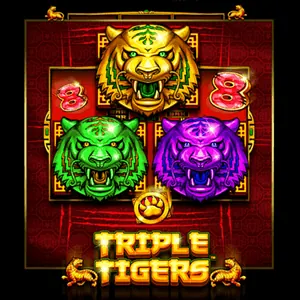 Spelikon för Triple Tigers från Pragmatic Play, en avskalad klassisk slot med tre hjul och en enda vinstlinje