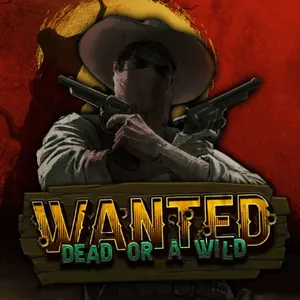 Wanted Dead or a Wild fra Hacksaw Gaming, en westernautomat med en maskert revolvermann i cowboyhatt