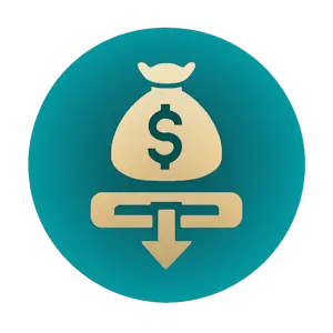Money icon depicting depositing to Spinzen casino
