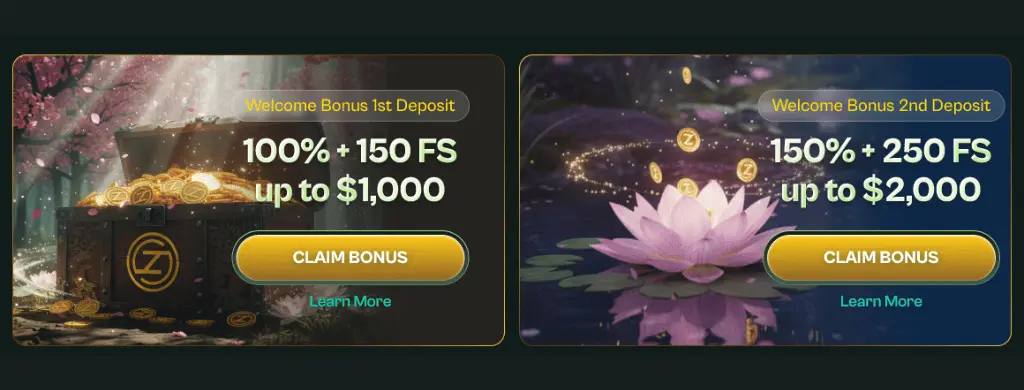 Banner for Spinzen bonuses