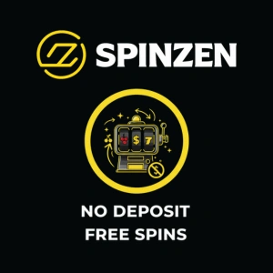 Spinzen casino no deposit free spins featured image with slot machine icon and logo